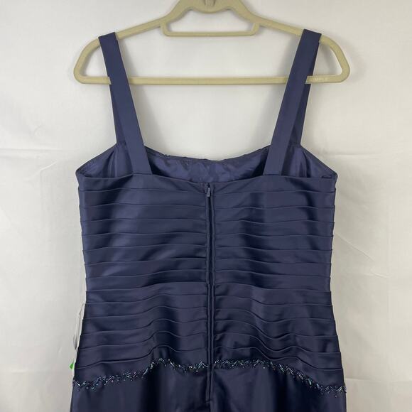 NWT Patra Midi Sequin Bodice Charmeuse Dress with Jacket Navy Blue Wedding 10 - Picture 4 of 8